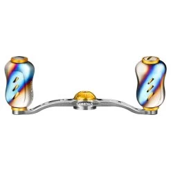 Gomexus 100mm Aluminium Handle With 22mm Titanium Knob 8x5mm - Silver & Gold