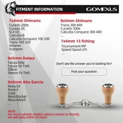 Gomexus Aluminum Double Handle With Cork Knob -Vissen Winkel BS100HCA27TNr 6