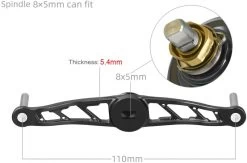 Gomexus Thicken Power Handle -Vissen Winkel BS110H27BKBK1r 4