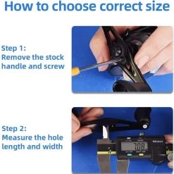 Gomexus 110mm Aluminium Handle With 35mm TPE Knob -Vissen Winkel BS110HTE35BKTNr 7