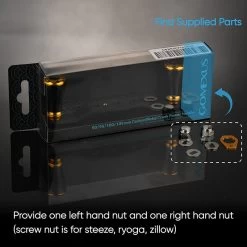 Gomexus 95mm Carbon Swept Handle With 20mm Aluminium Knob -Vissen Winkel DCS95A20BKGDr 6