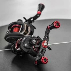 Gomexus 95mm Carbon Swept Handle With 20mm Aluminium Knob -Vissen Winkel DCS95A20BKGDr 8